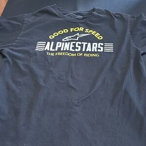 Alpinestars Black and Yellow Short Sleeve Tee